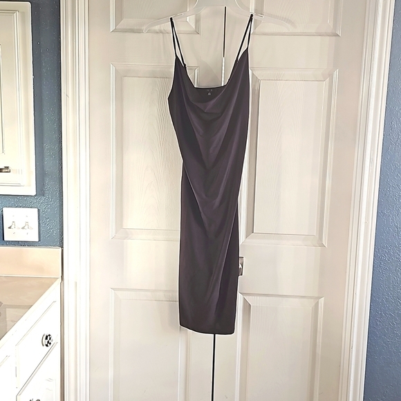 NWT IRIS Dress w Cowl Neck, adjustable straps. Black. LARGE - Picture 14 of 14